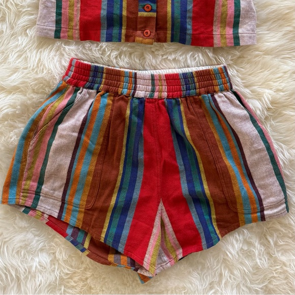 Ace&jig cloud short in cocktail sold out size M striped cotton spring 24 VGUC - Picture 2 of 4